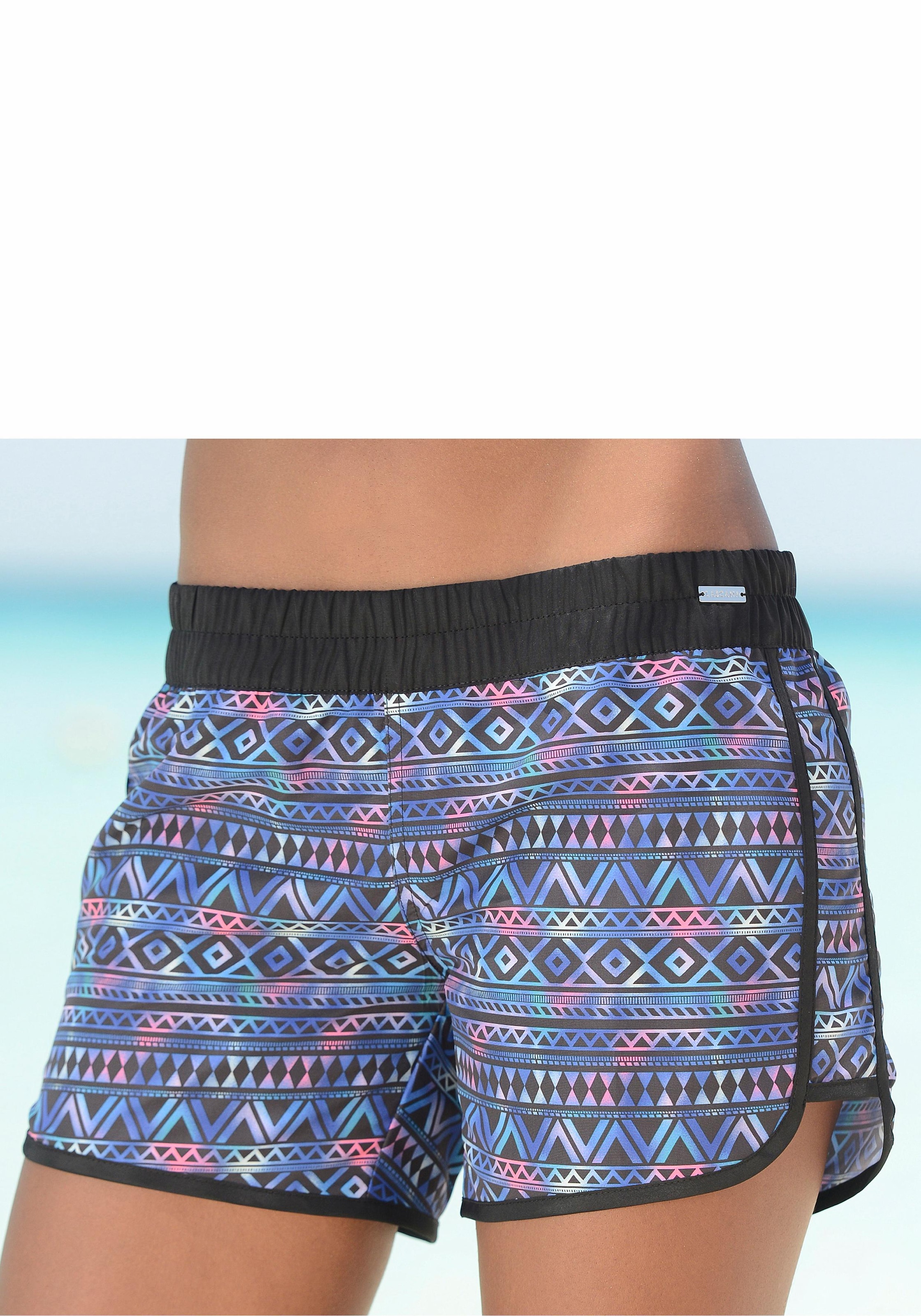 LASCANA Badeshorts , elastisches Bündchen, mit Gesässtasche, softe Microfaser-Qualität