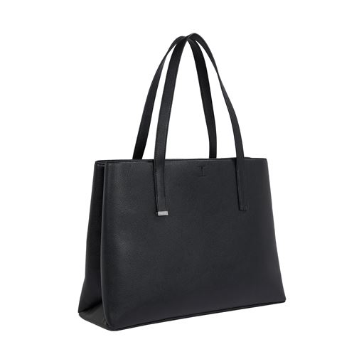 Calvin Klein Plaque Medium Shopper, Black