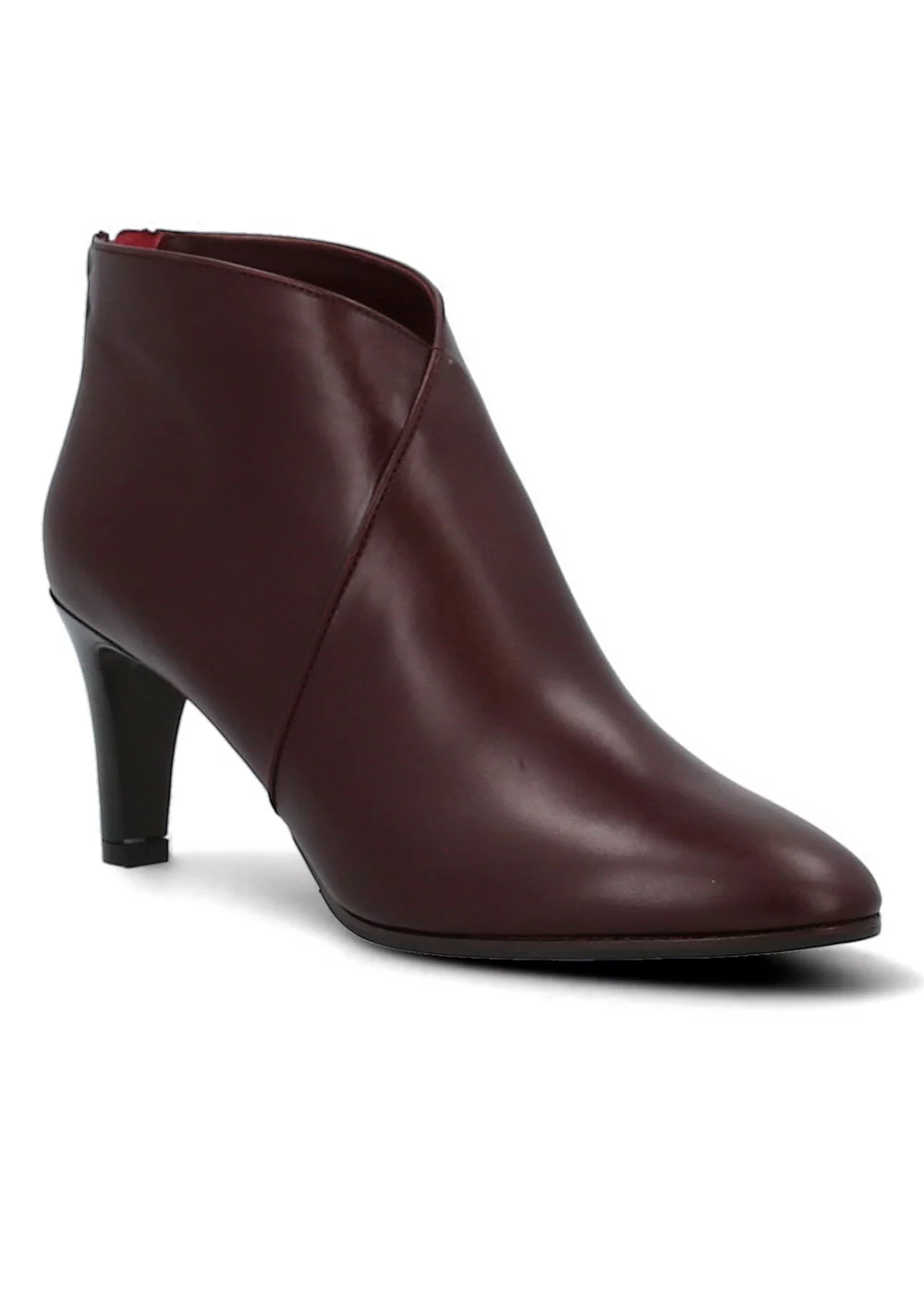 BOOTS BARGUE CUIR BORDEAUX