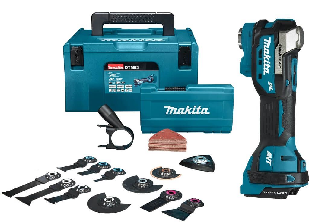Makita DTM52ZJX2 18V Li-ion accu multitool body incl. accessoireset in Mbox