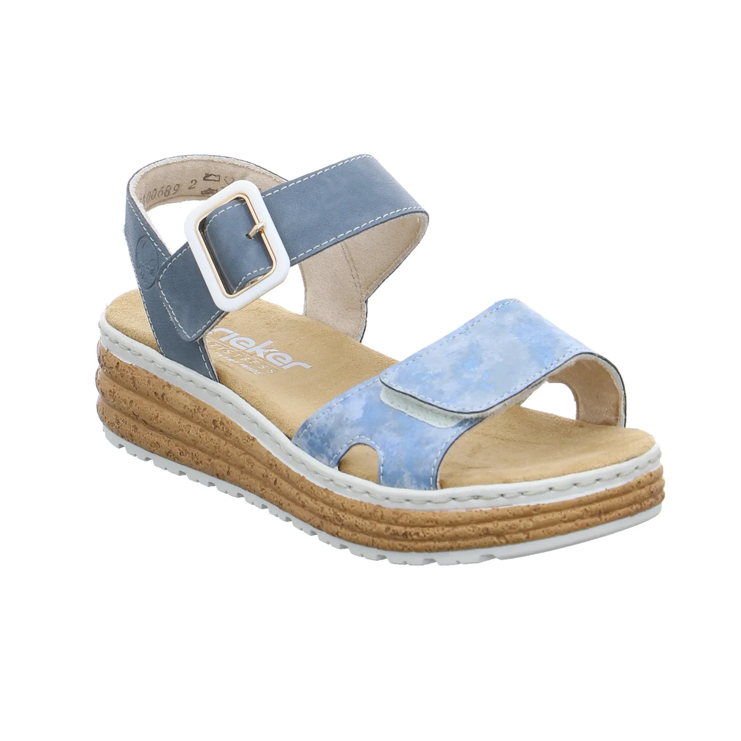 RIEKER Sandalette Hellblau Lederimitat