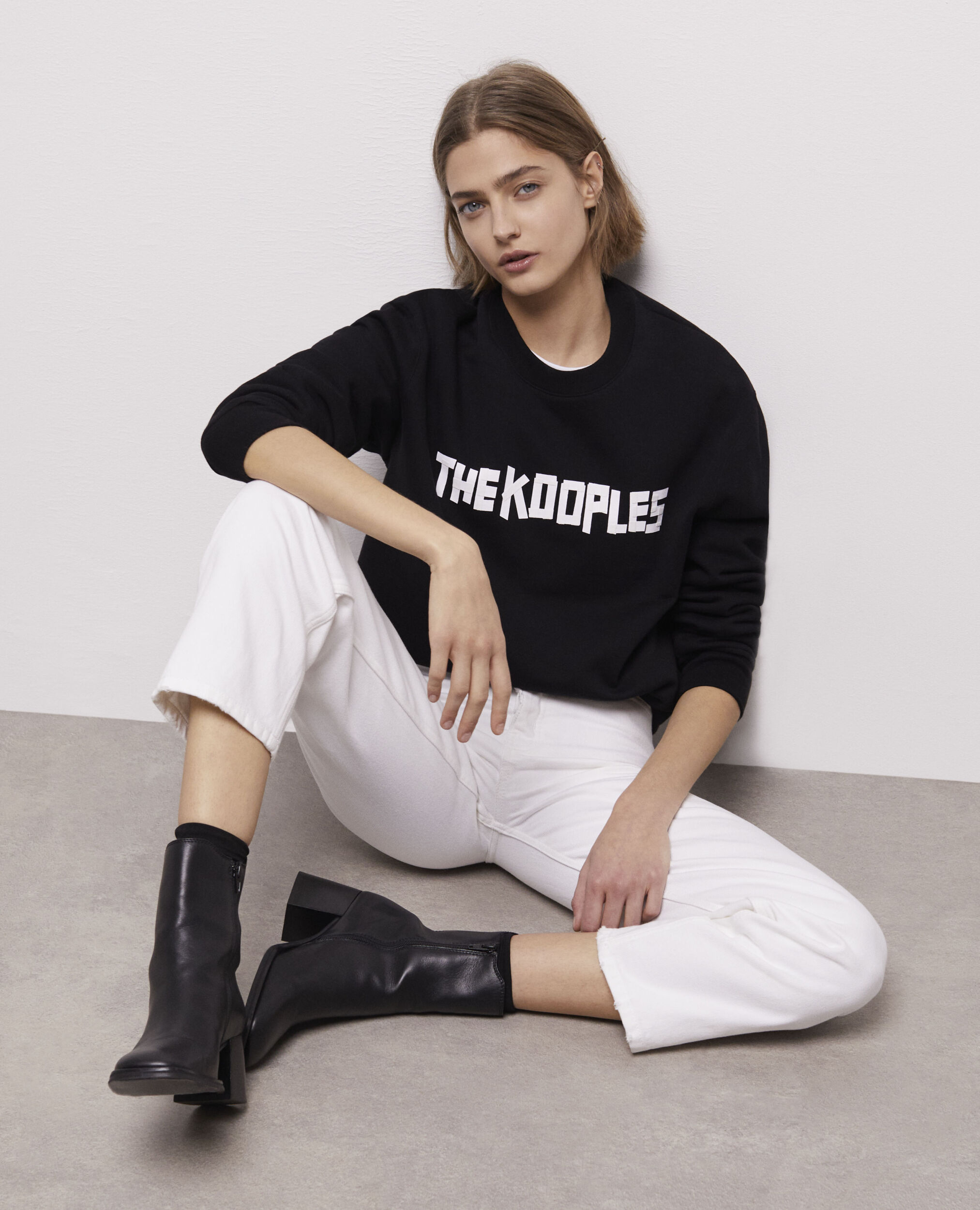 Sweatshirt avec logo The Kooples noir