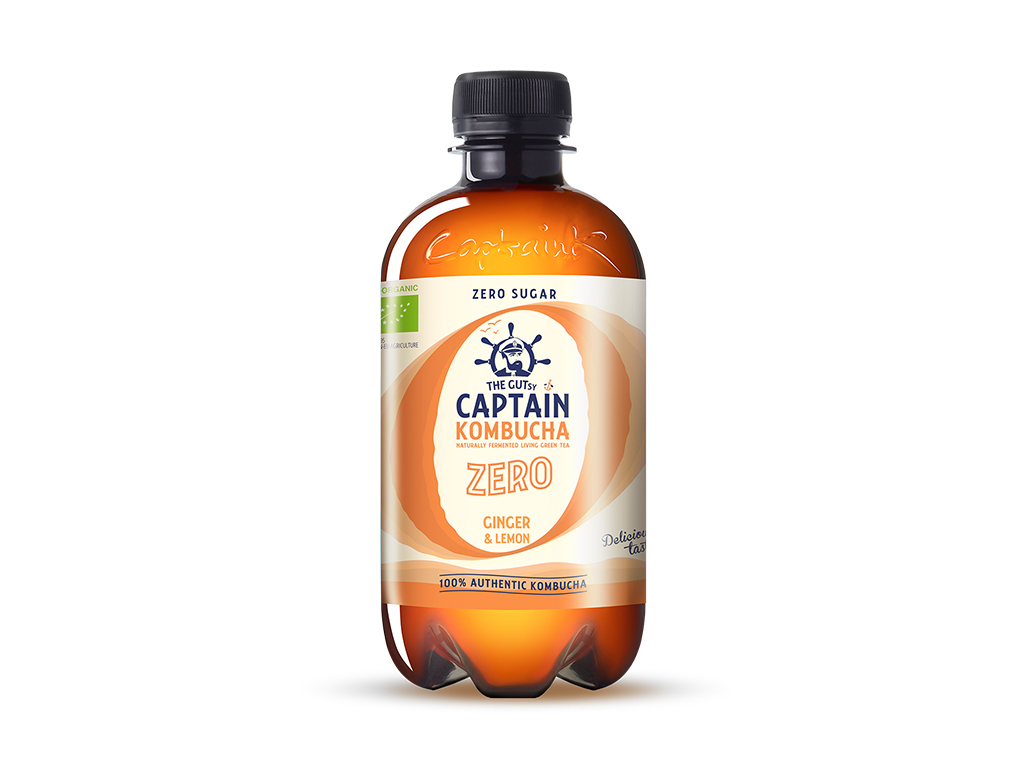 KOMBUCHA THE GUTSY CAPTAIN GENGIBRE LIMÃO 0%AÇÚCARES BIO 400ML