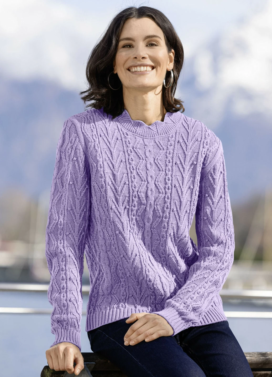 Pullover in Strukturmix