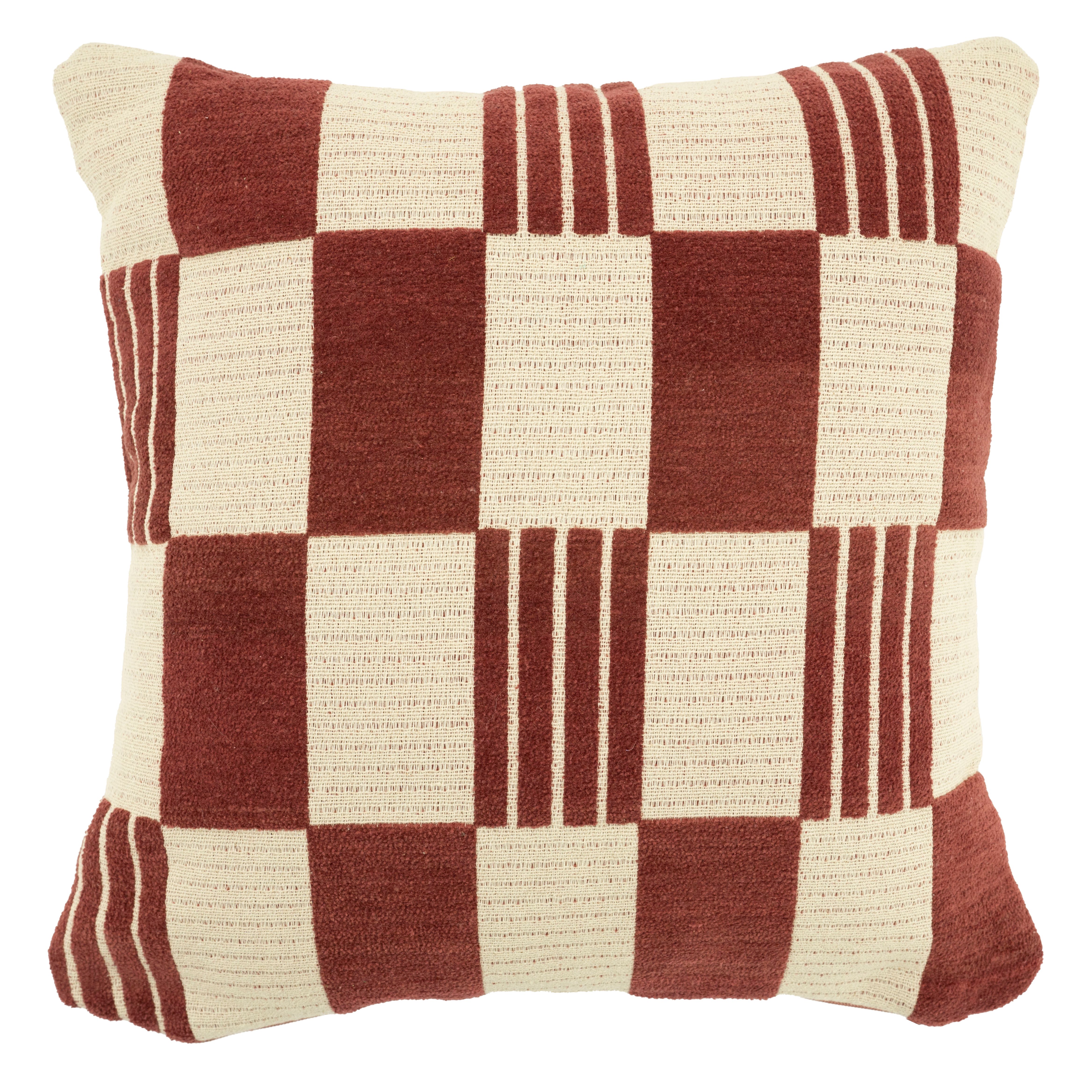 Sierkussen 250095 burgundy Twist B45 x D45 cm