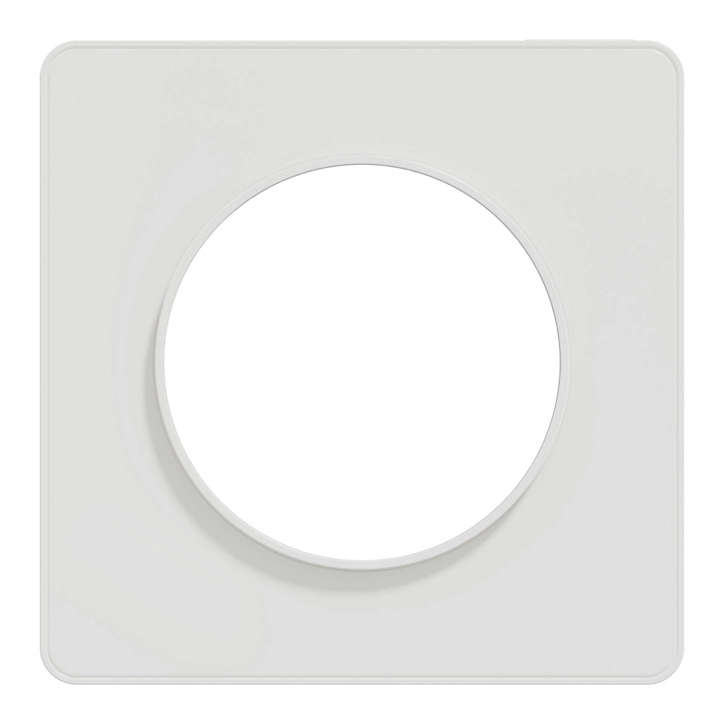 Plaque de finition simple Schneider Electric Odace Touch blanc