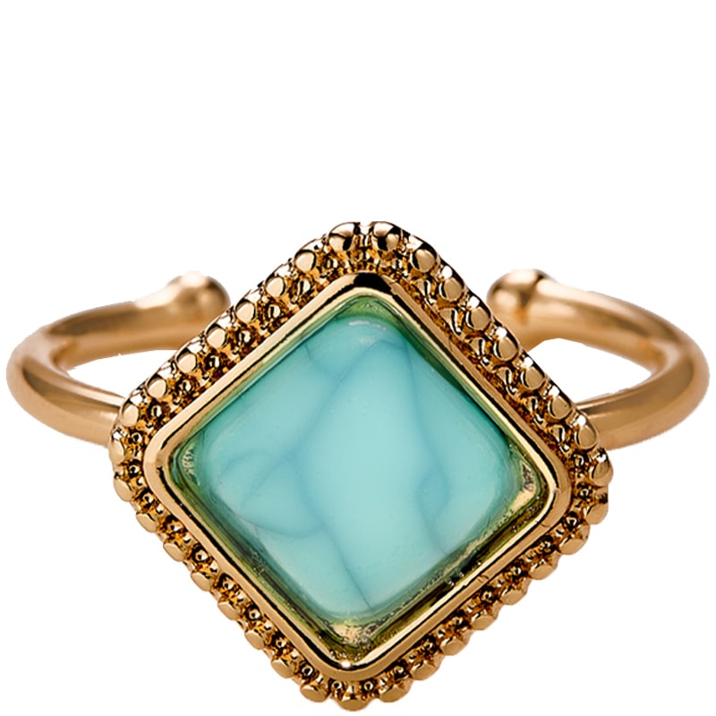 Bague - Alliage - Doré & bleu