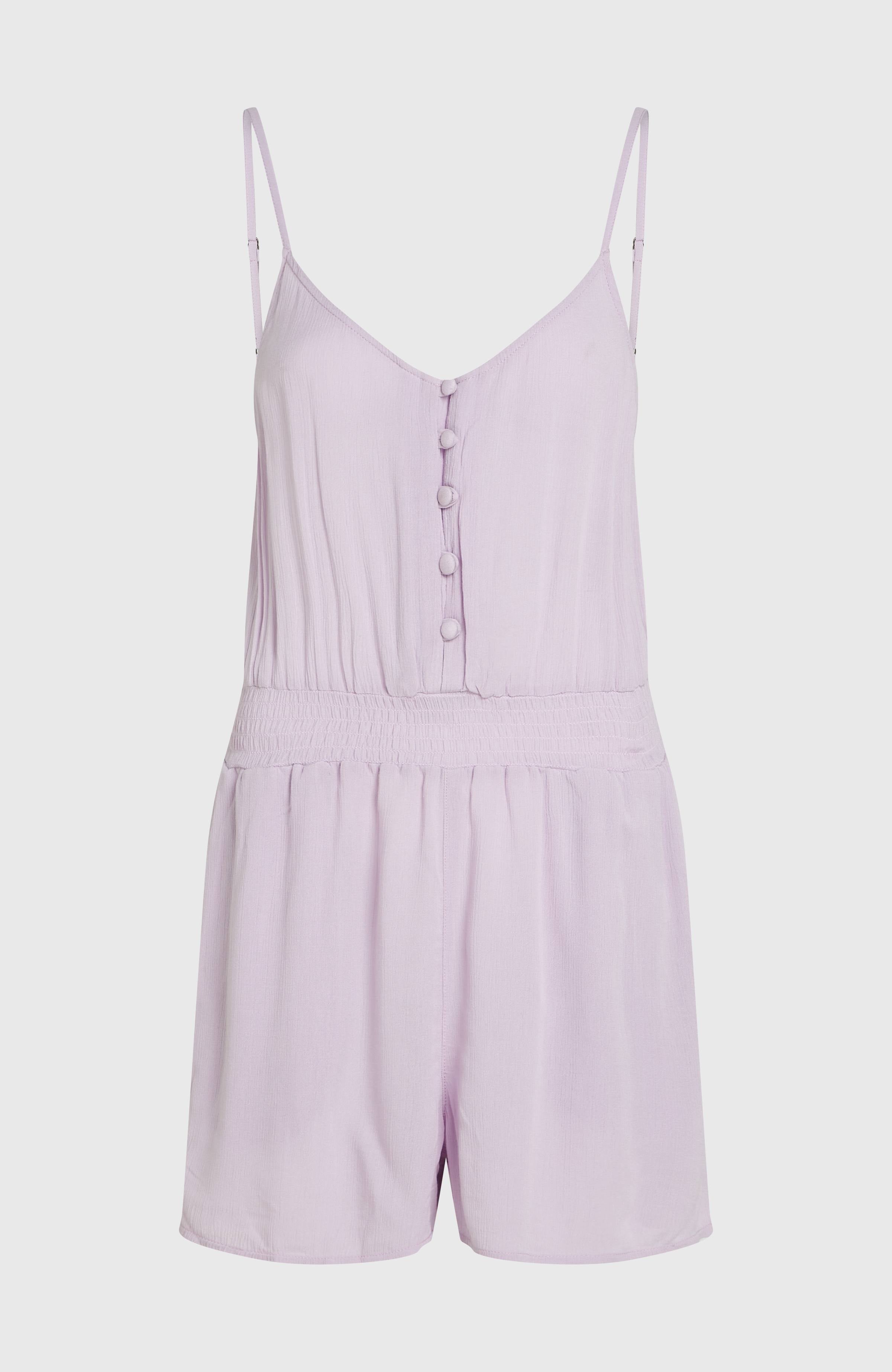 Playsuit met knoopsluiting en dunne bandjes