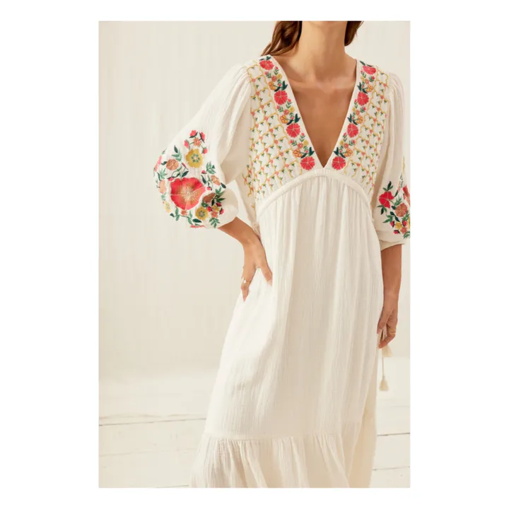 Louise Misha Robe Bali Coton Bio - Collection Femme | Ecru