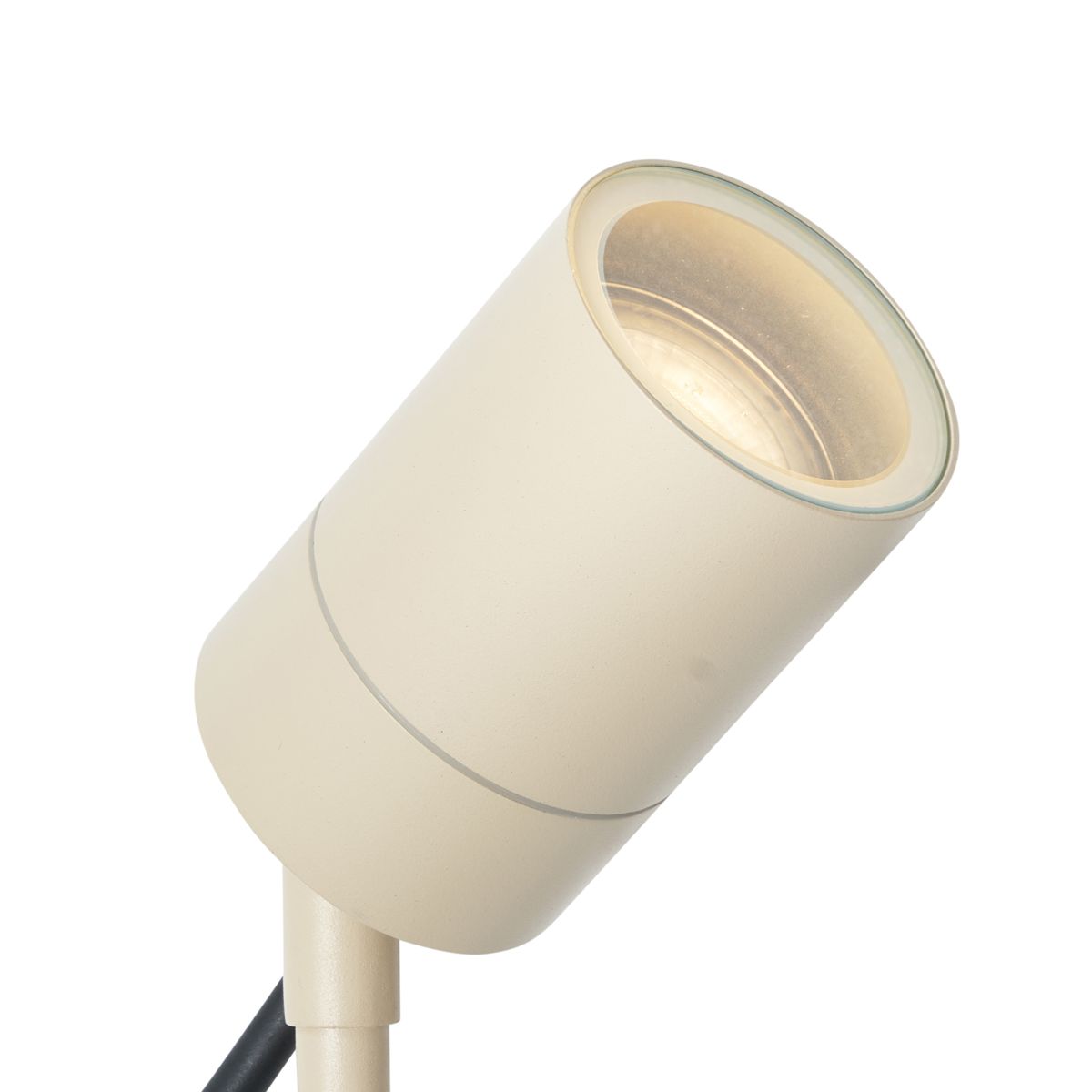 Prikspot crème GU10 50mm verstelbaar IP44 incl. snoer en stekker - Solo