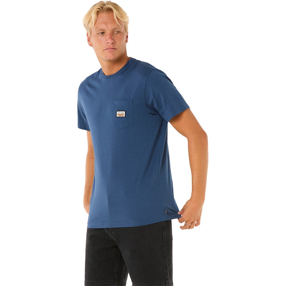 Rip Curl Surf Paradise Badge Update T-Shirt Herren washed navy
