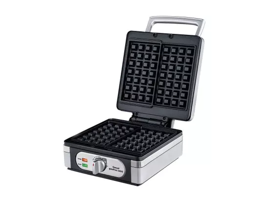 LITTLE BALANCE 8384 Speed Gaufres 1400, Gaufrier electrique, Veritables gaufres belges rectangulaires epaisses, 1400 W, Silver