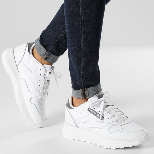 Baskets Femme Classic Leather IE1659 Footwear White Pure Grey 6 Purple