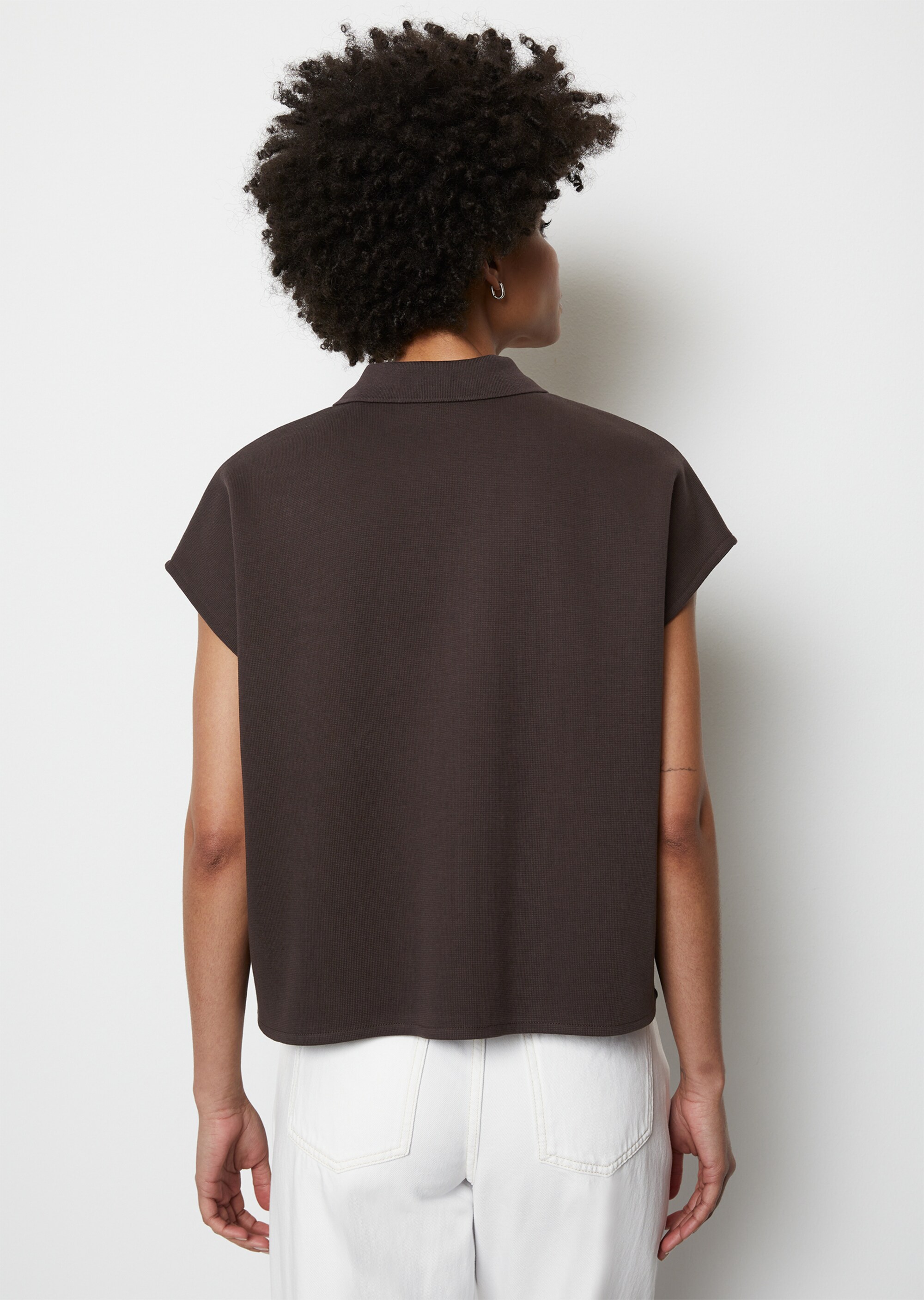 Poloshirt oversizeaus Organic-Cotton-Piqué-Jersey
