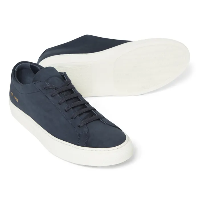 Common Projects Baskets Achilles Low Nubuck - Collection Homme | Bleu marine