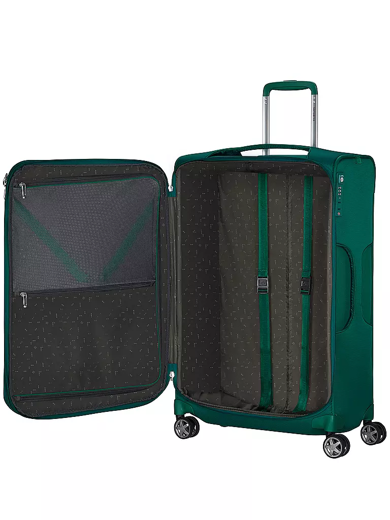 SAMSONITE Trolley Weich D' LITE SPINNER 71cm erweiterbar Pine Green dunkelgrün