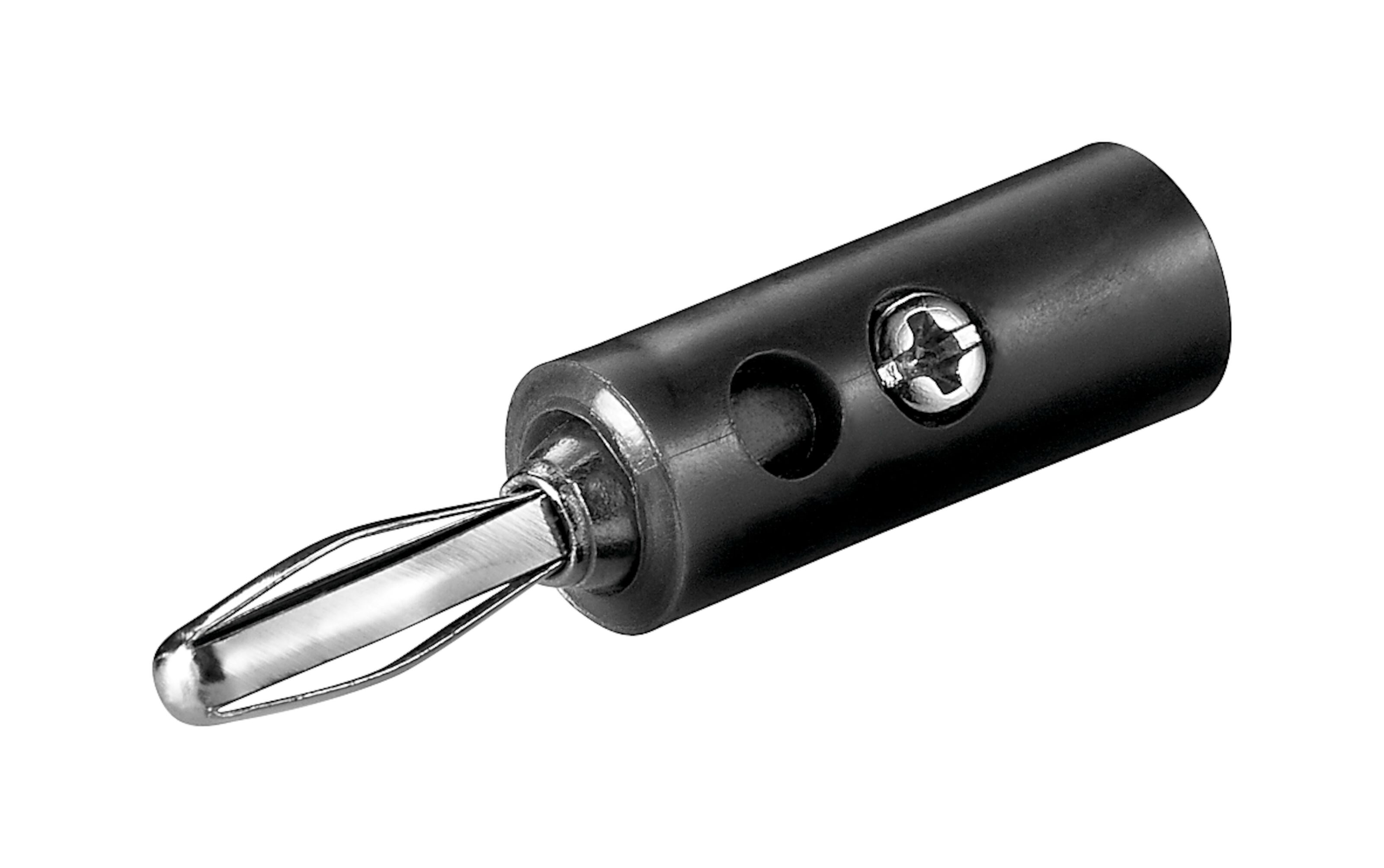 Bananplugg 4 mm Svart