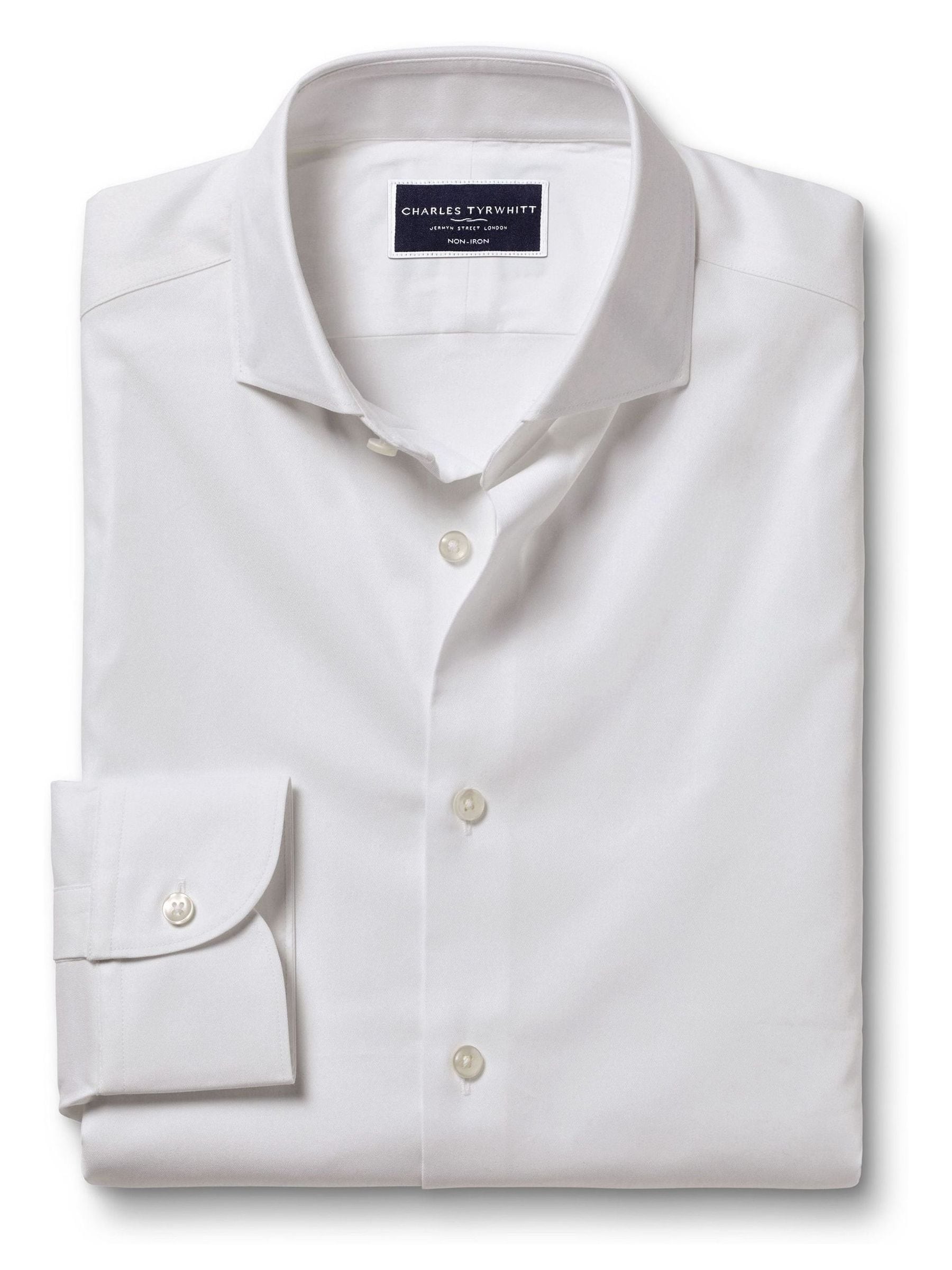 Charles Tyrwhitt strijkvrij slim-fit stretch-overhemd van twill