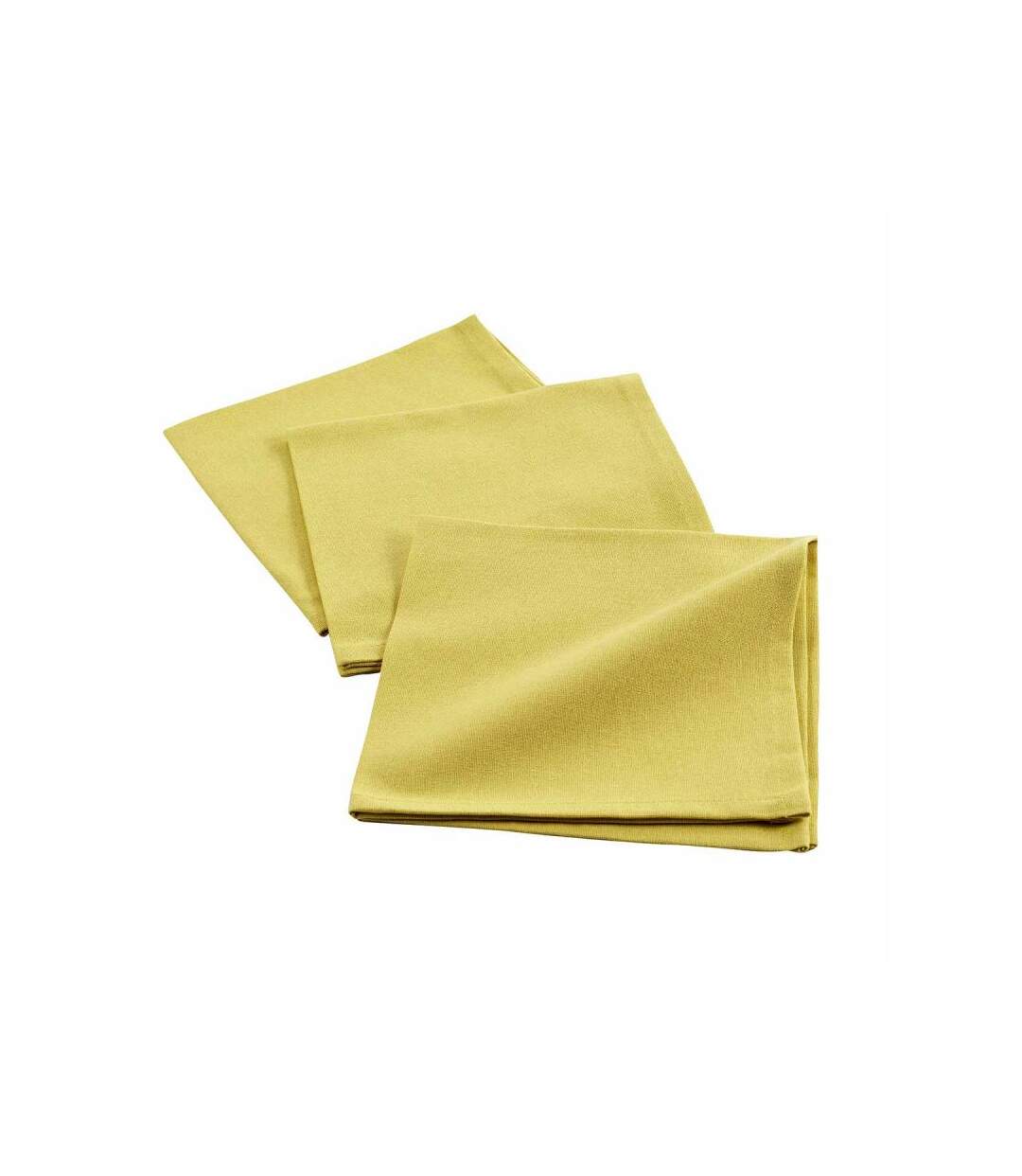Paris Prix - Lot De 3 Serviettes De Table initia 40x40cm Jaune
