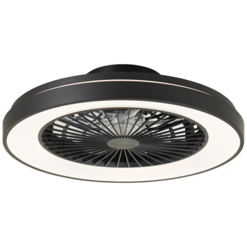 Brilliant plafondventilator Mazzaro met lamp en RGB functie 40W zwart