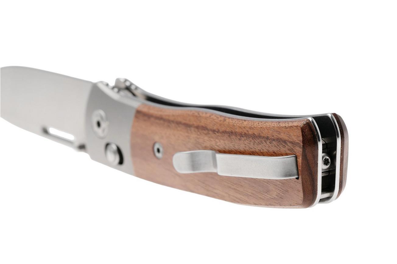 LionSteel NiNi NN2 ST M390 Satin, Titanium Bolsters, Santos Wood, zakmes, Gianni Pauletta design