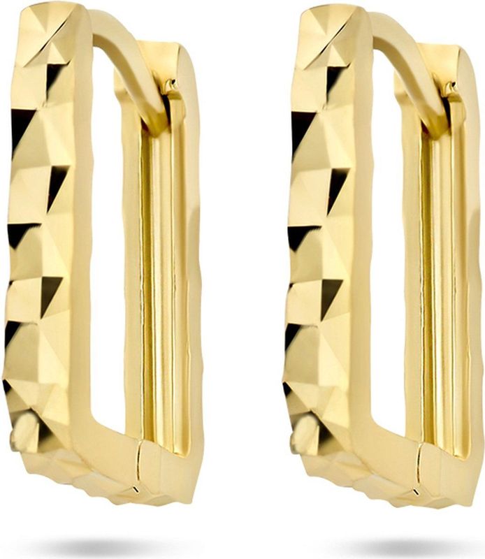 14K geelgoud klapoorringen gediamanteerd 4027990