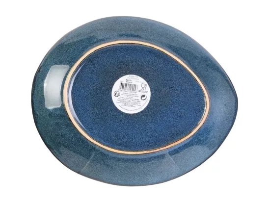 Assiette en grès bleu Au grès du temps (Lot de 6) 22 cm