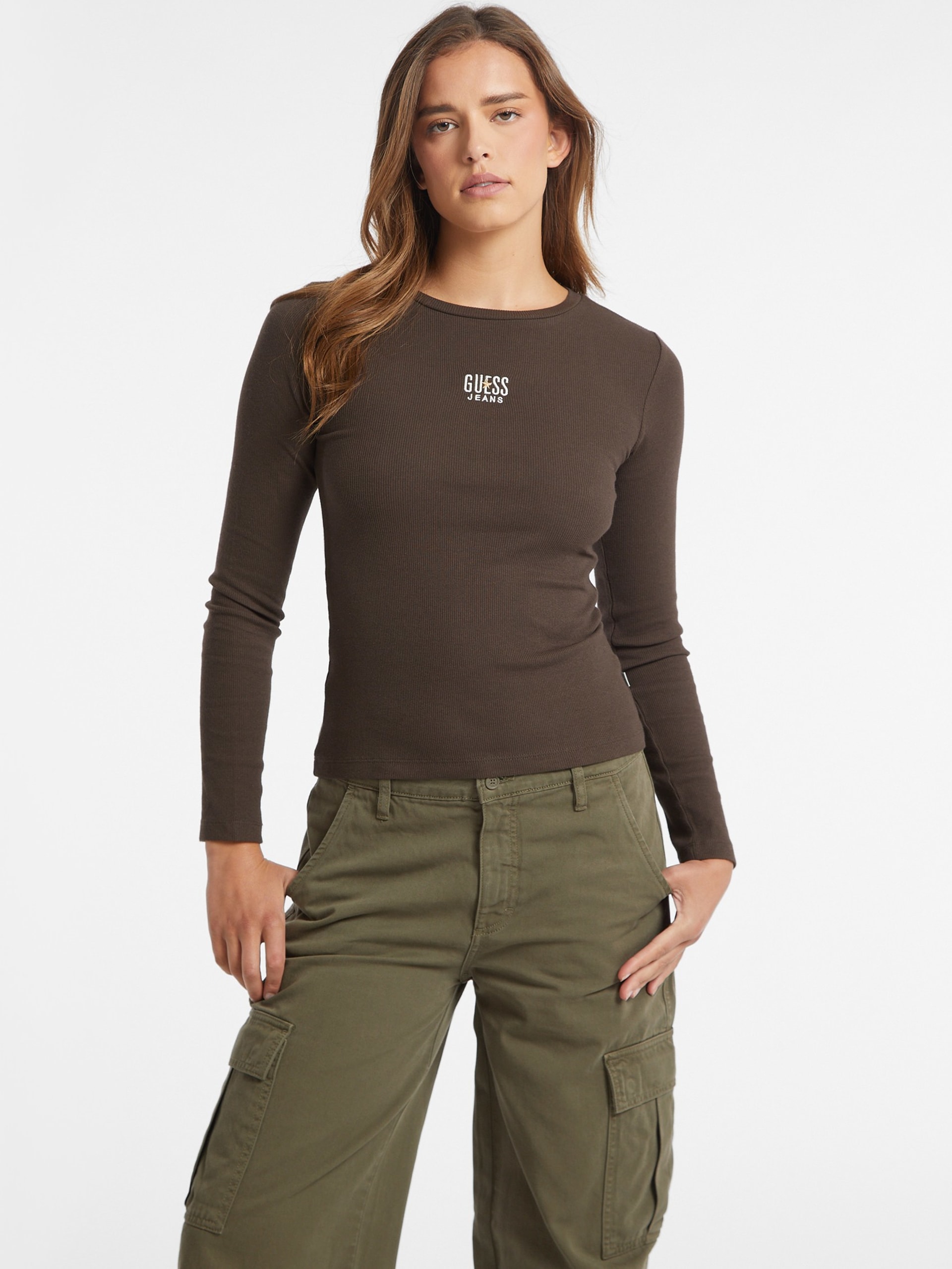 Camiseta Slim com Logo Bordado