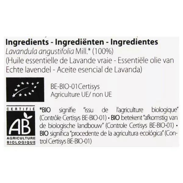 Óleo Essencial de Lavanda Verdadeira Orgânica Pranarom 30ml