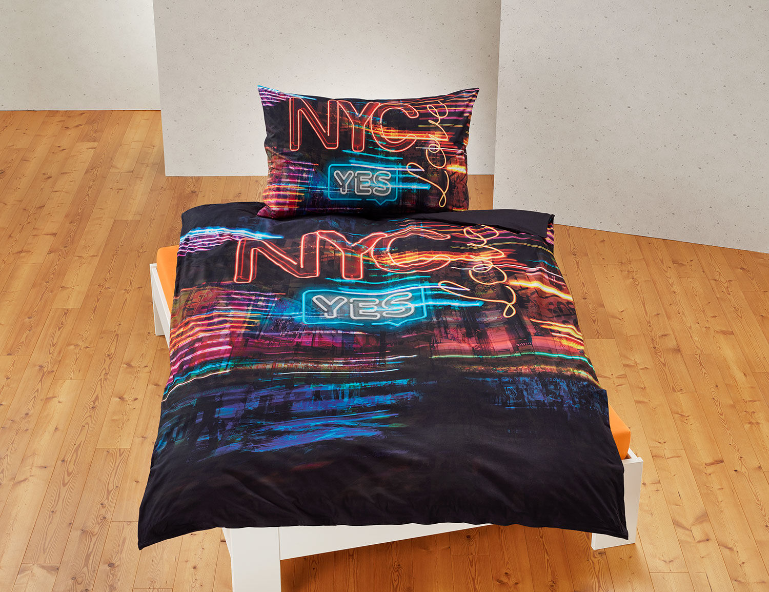 Bettwäsche mit NYC Schriftzug