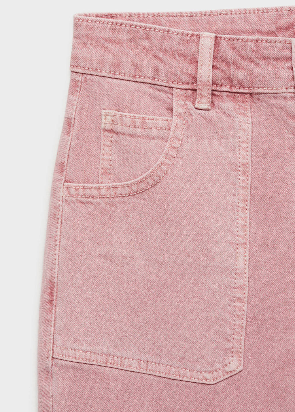 MANGO TEEN wide leg jeans roze