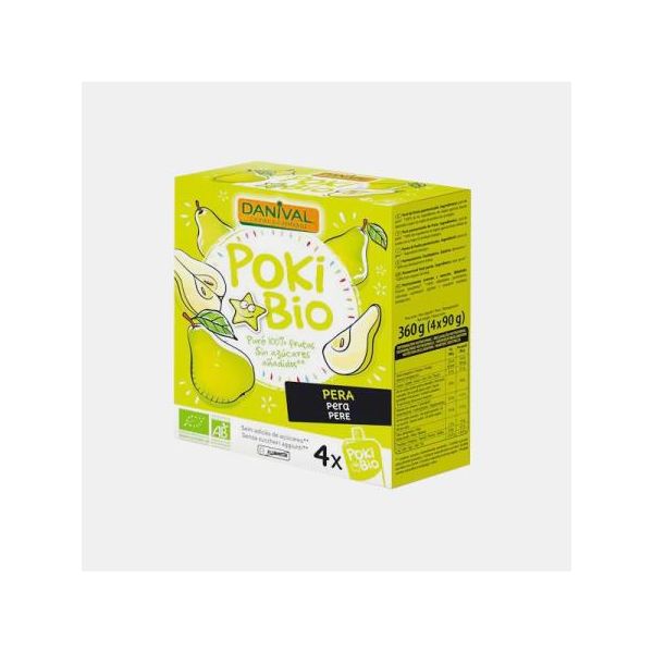 Danival Poki Bio Puré de Pêra 4x90g