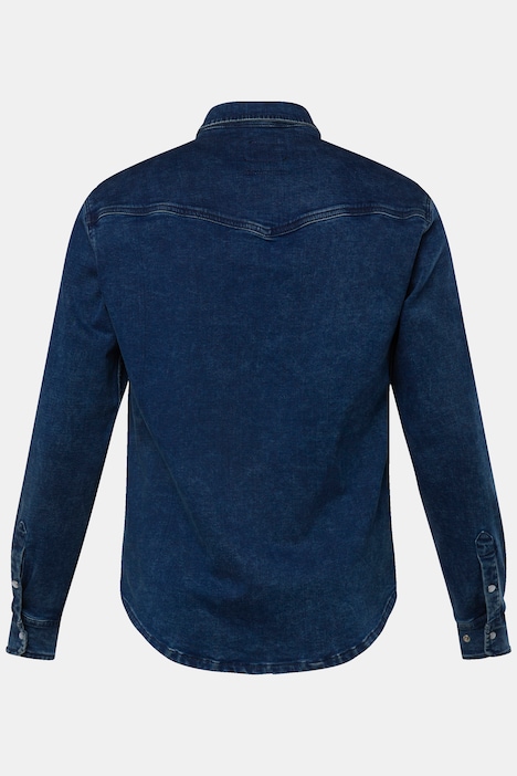 JP 1880 Jeanshemd FLEXNAMIC®, Denim, Langarm, Kentkragen, Modern Basic Fit, bis 8 XL