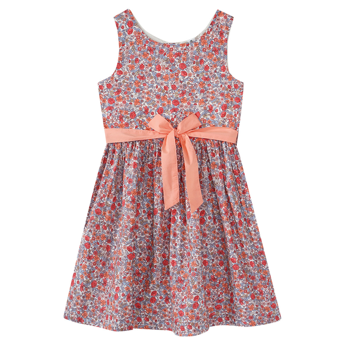 Yigga Festliches Mädchen Kleid und Haarreif pink / hellblau / apricot