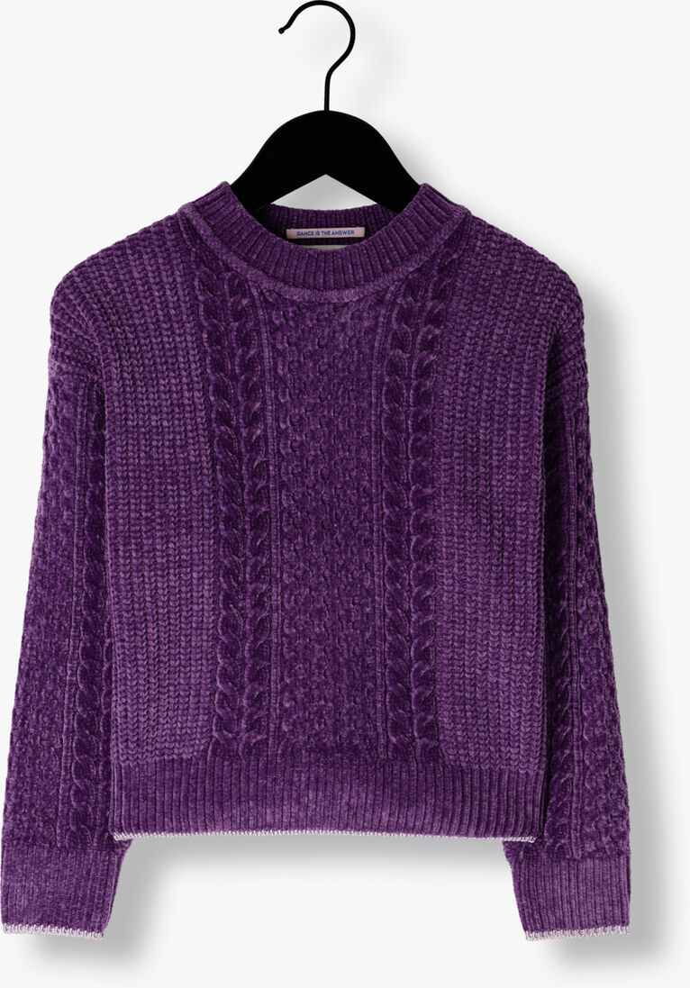 SCOTCH & SODA paarse scotch & soda trui chenille cable knit pullover