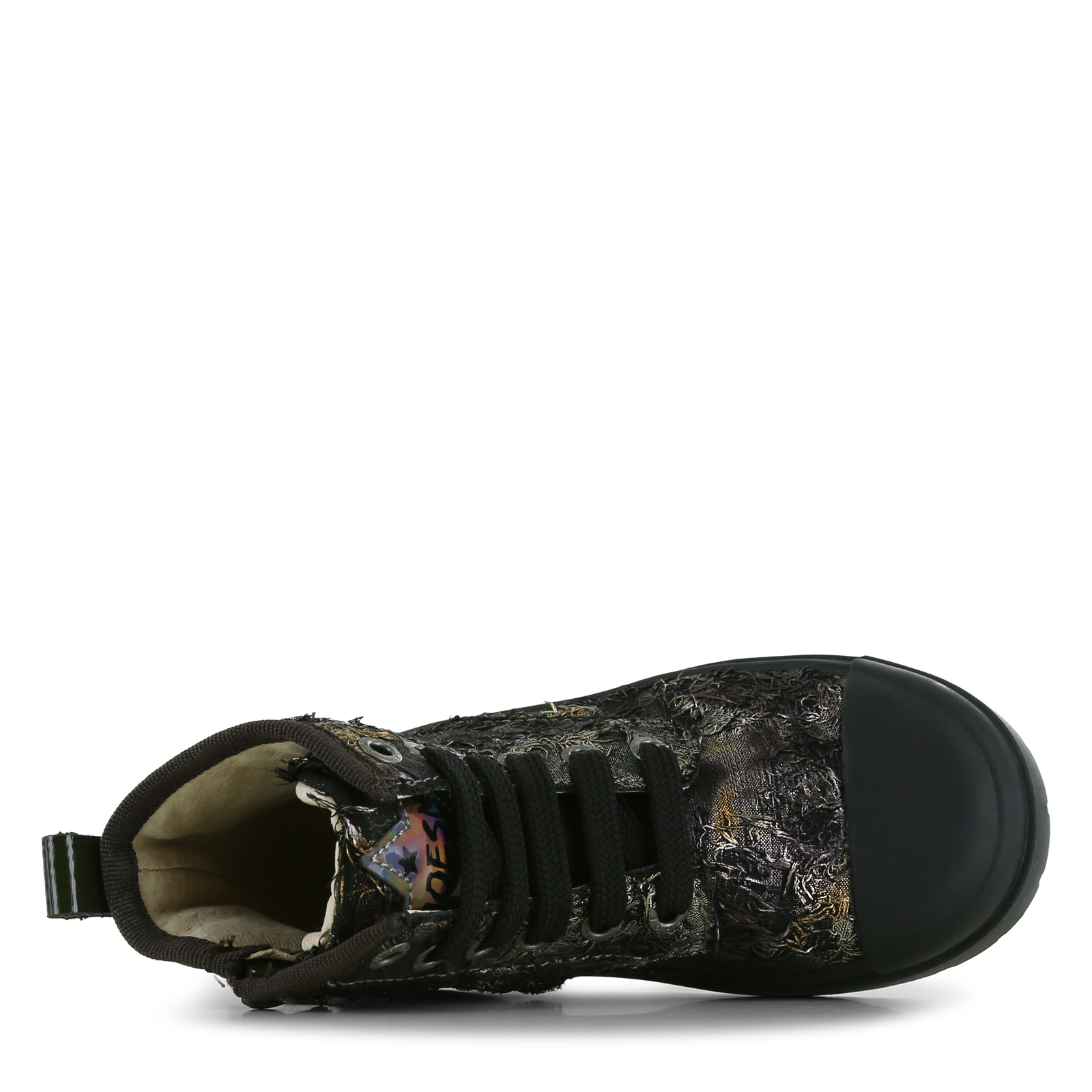 Shoesme metallic-zwarte bikerboot Microleer | Sale