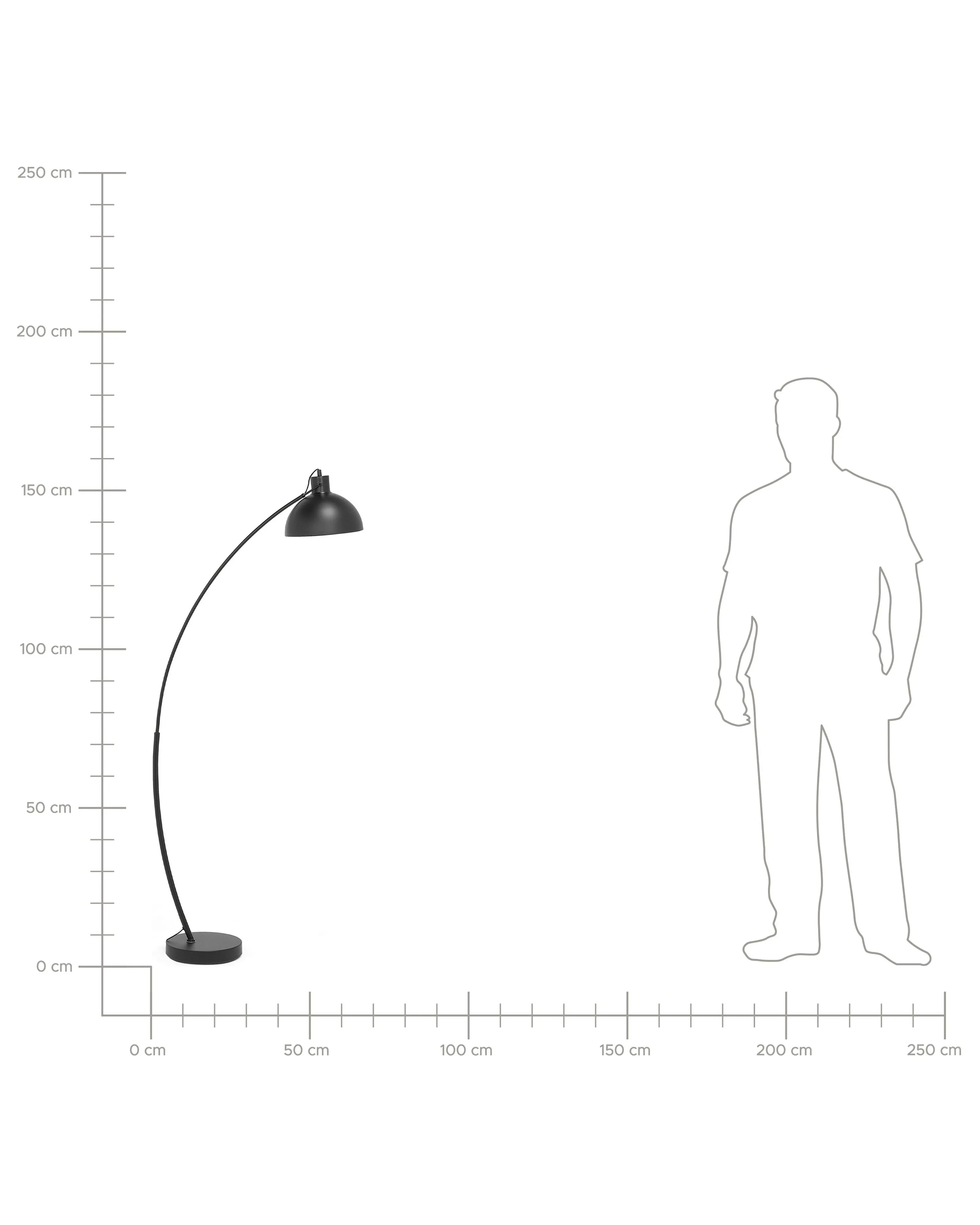 Staande lamp DINTEL Metaal Zwart