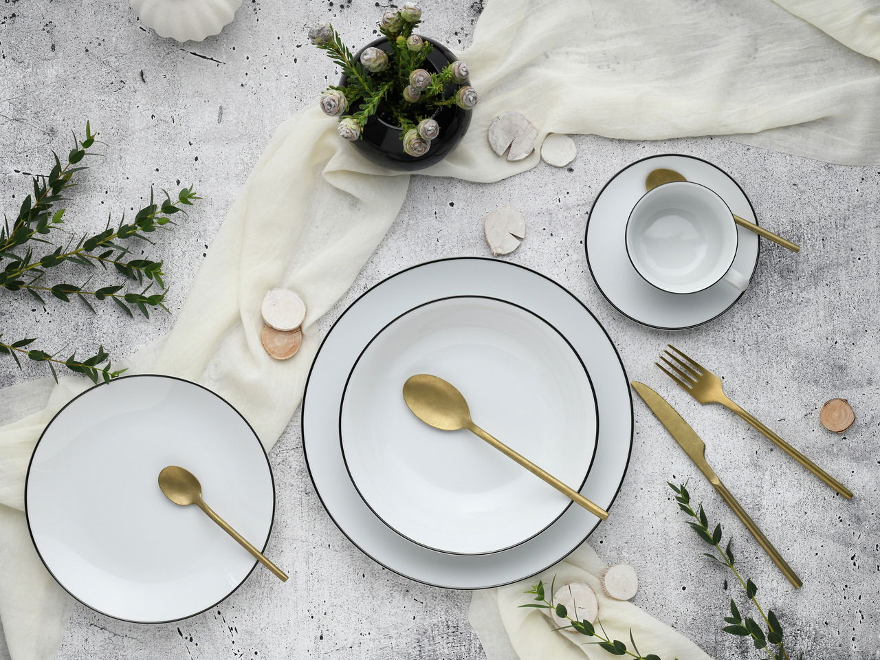 Creatable Kombiservice 30-tlg. LUNA BLACK LINE