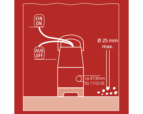 Einhell GC-DP 3325 vuilwaterpomp