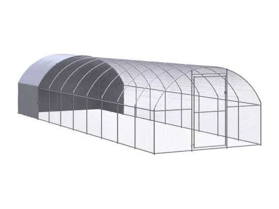 Poulailler d'extérieur 3x10x2 m Acier galvanisé