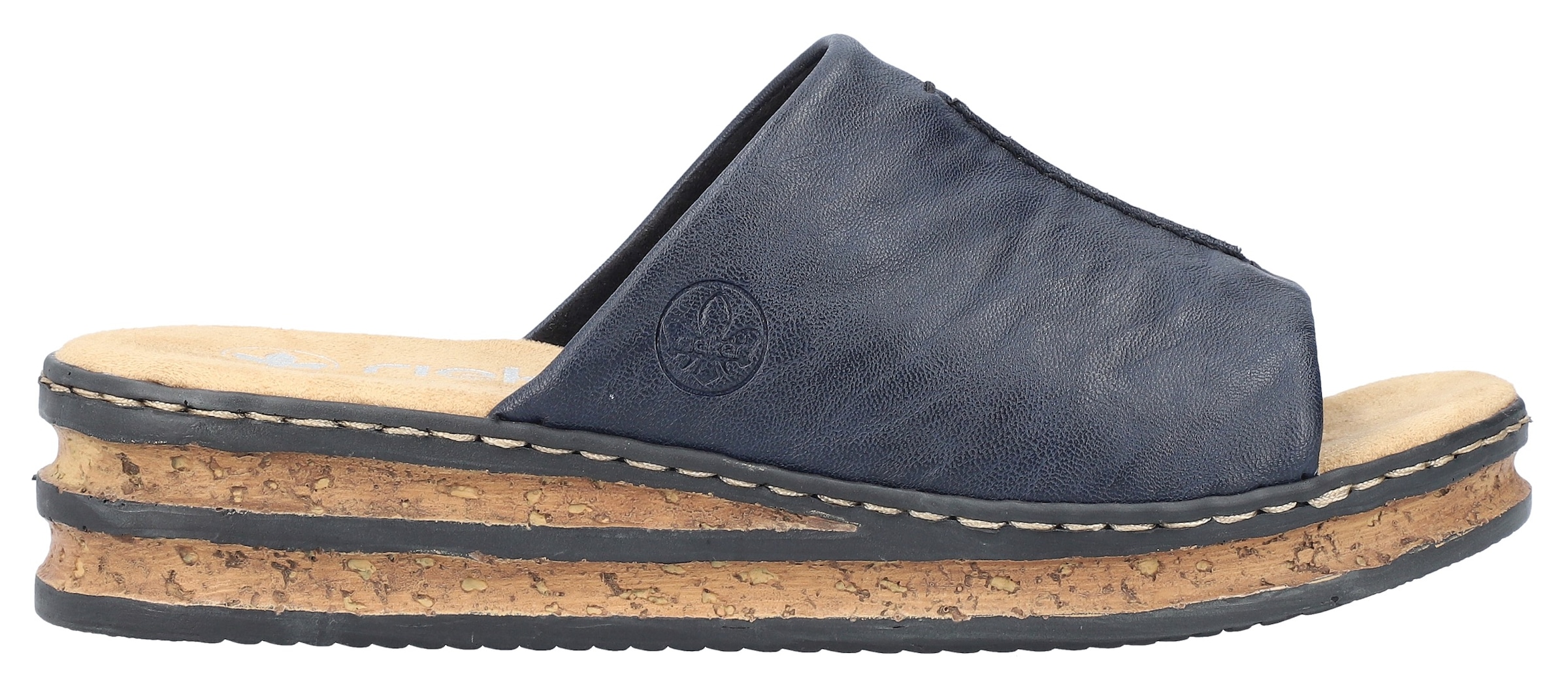 Rieker Pantolette  Keilabsatz, Sommerschuh, modische Keilsohle
