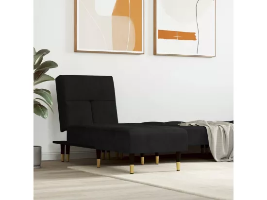 Prolenta Premium - Chaise longue noir velours