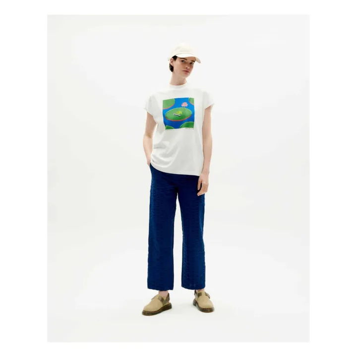 Thinking Mu T-shirt Volta Frog Coton Bio | Blanc