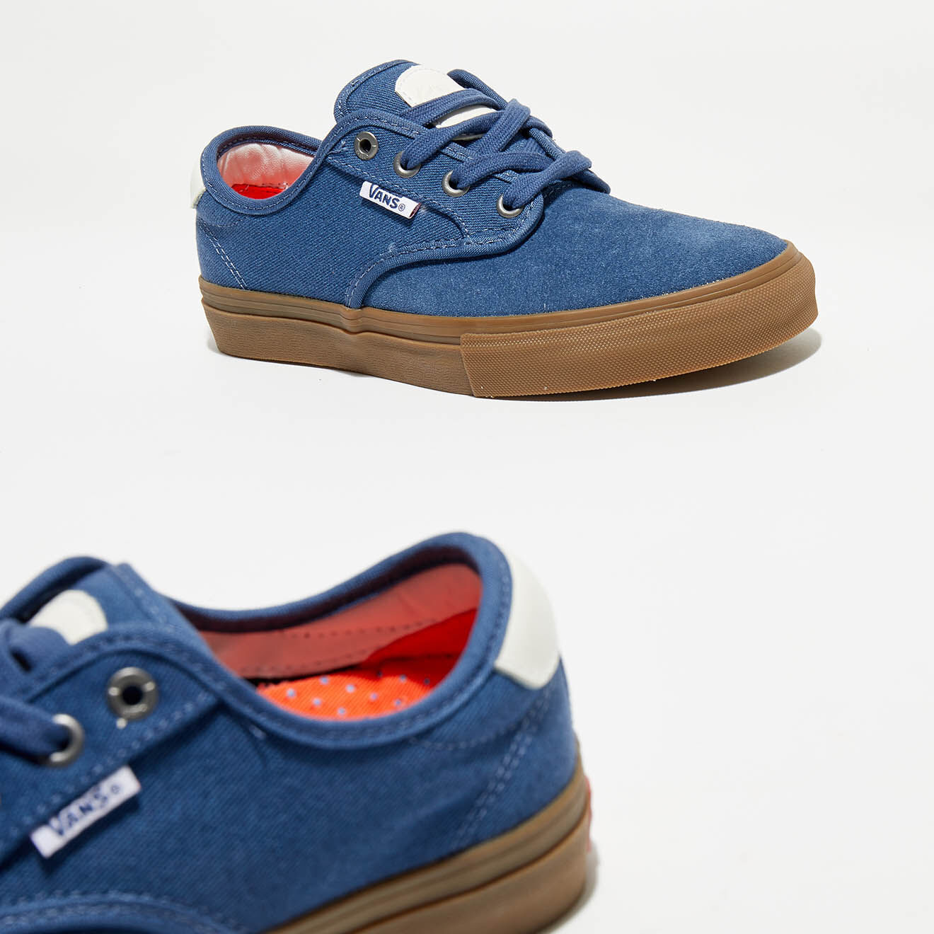 Vans Sneakers en Toile & Velours de Cuir Chima Ferguson Pro bleues