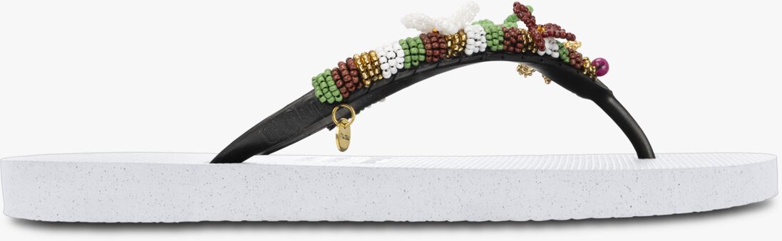 UZURII witte uzurii teenslippers las dalias gold