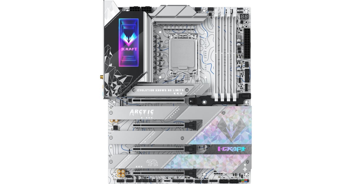 MAXSUNMS-iCraft Z890 ARCTIC socket 1851 moederbord  (Wit, RAID, 2.5 Gb-LAN, WLAN, BT, Sound, ATX)