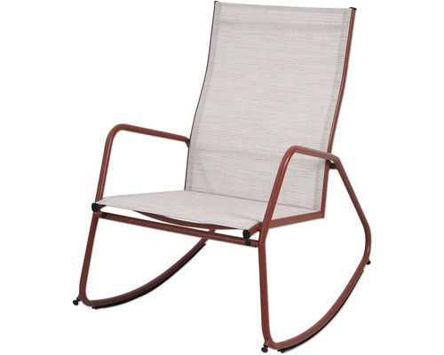 Brody tuinschommelstoel, 68 x 91 x 97 cm, staal, bruin terracotta