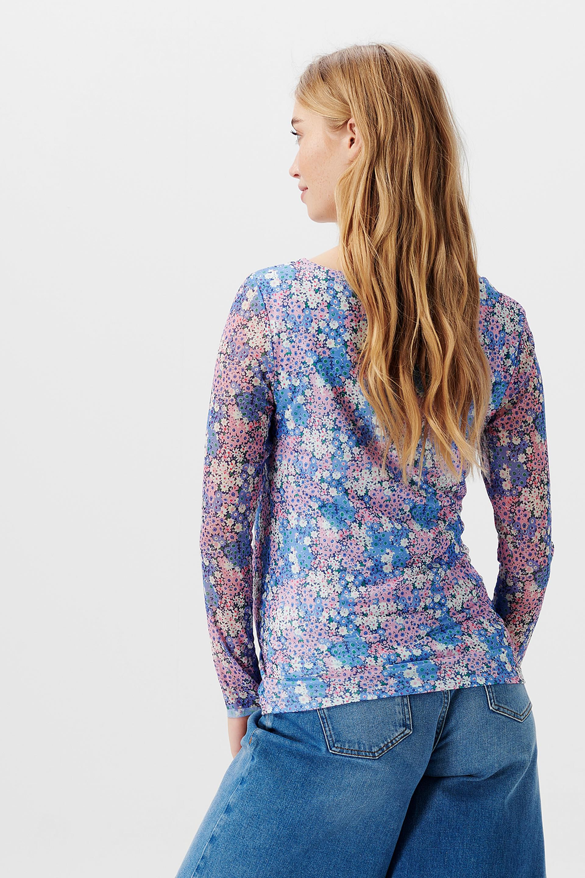 T-shirt à manches longues animé d’un motif floral