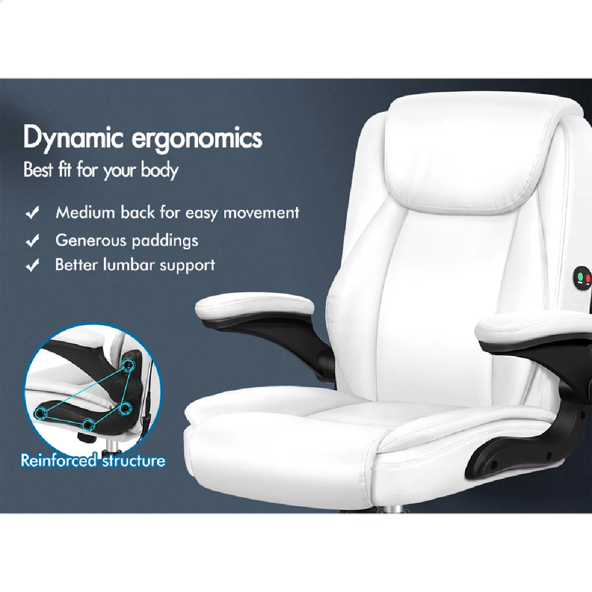 ALFORDSON Chaise de massage - Blanc