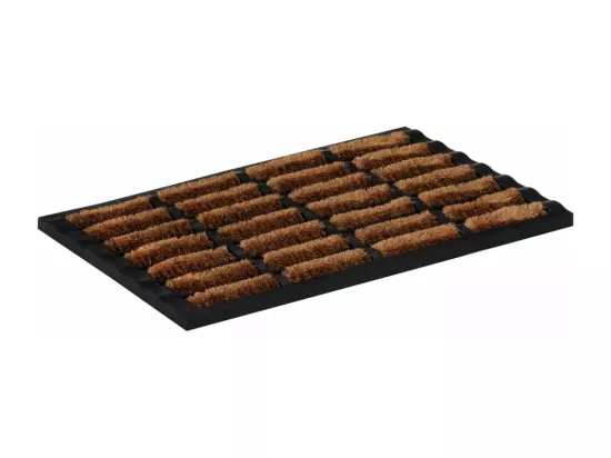 Paillasson rectangulaire 40x60 cm caoutchouc et fibre de coco